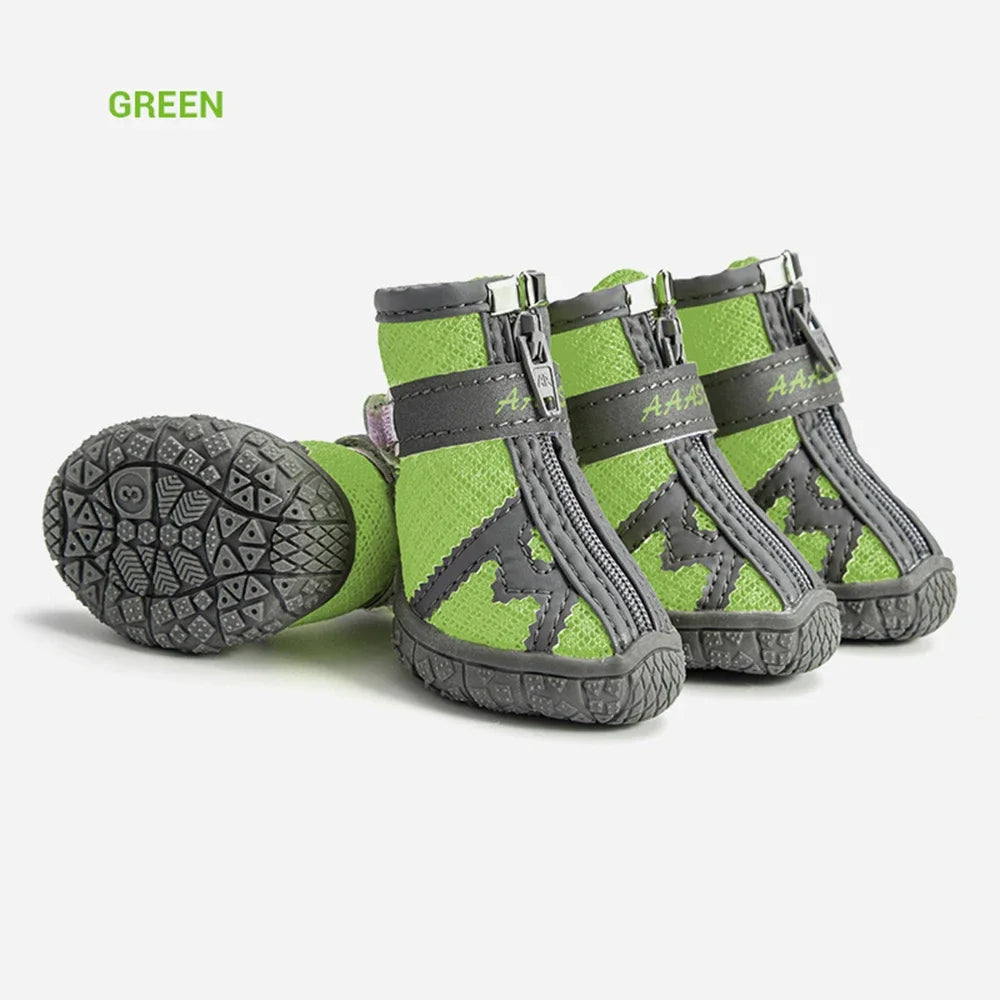 Breathable Mesh Pet Dog Shoes Spring and Summer Pet Sports Boots Anti-slip Puppy Shoes Reflective Sneakers for Teddy Chihuahua