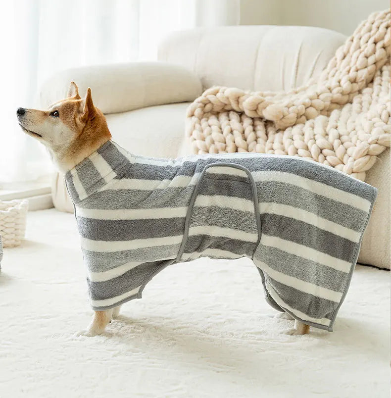 Pet bathrobe coral fleece absorbent bath towel cat dog bath dry towel medium large dog cat cleaning towel