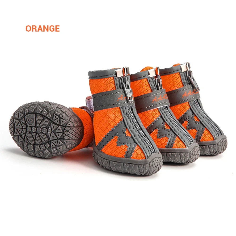 Breathable Mesh Pet Dog Shoes Spring and Summer Pet Sports Boots Anti-slip Puppy Shoes Reflective Sneakers for Teddy Chihuahua