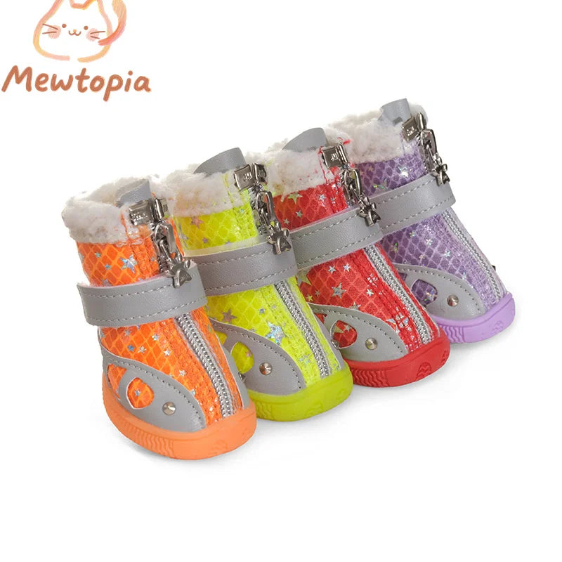 Europe And The United States Wind Non-Slip Tide Pet Shoes Breathable Mesh Pet Shoes Adorable Pet Warm Anti-Shedding Sneakers