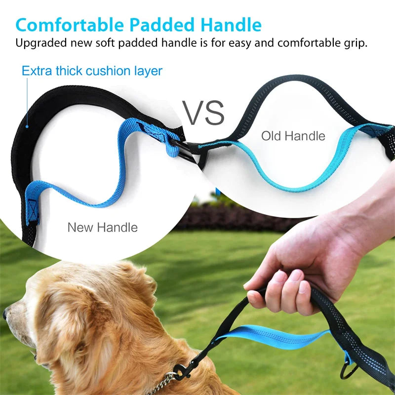 Hands-Free Dog Leash — Retractable Elastic Waist Belt for Running & Walking