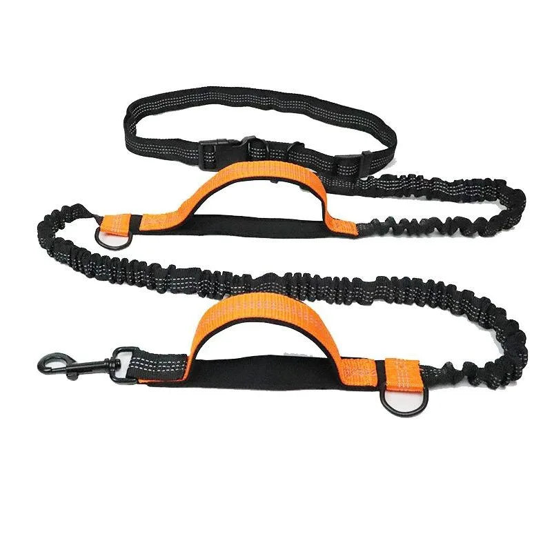 Hands-Free Dog Leash — Retractable Elastic Waist Belt for Running & Walking