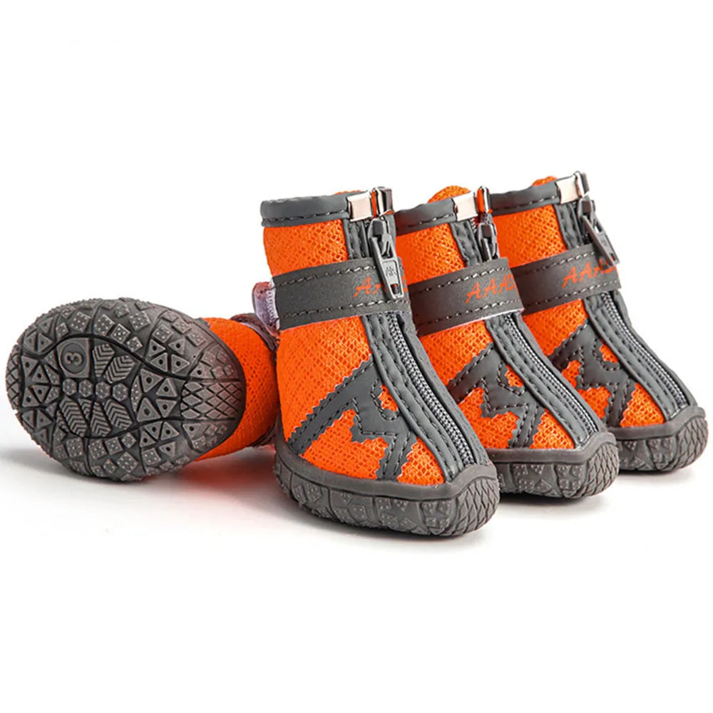 Breathable Mesh Pet Dog Shoes Spring and Summer Pet Sports Boots Anti-slip Puppy Shoes Reflective Sneakers for Teddy Chihuahua
