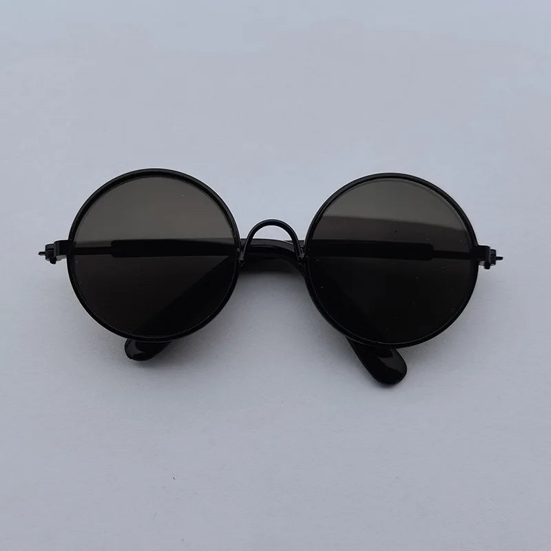 Vintage Round Cat & Dog Sunglasses — Cute Pet Photo Prop Accessories