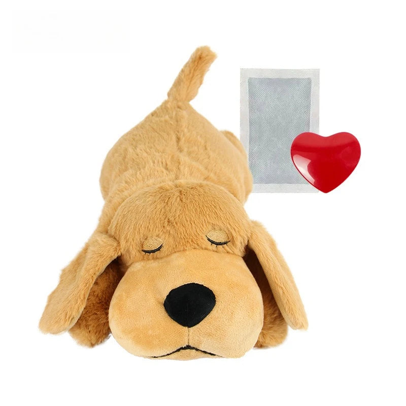 Pet Soothing Heartbeat Plush Toy Anxiety Relief Companion for Dogs