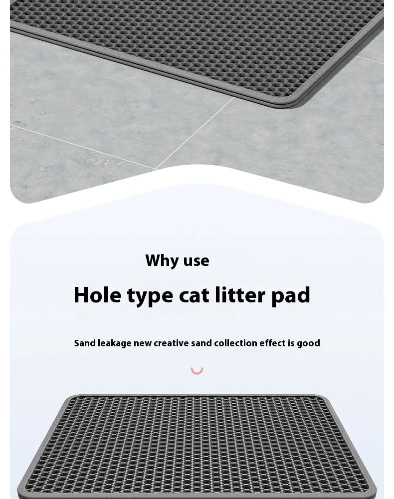 Large Cat Litter Mat Waterproof Double Layer Non Slip Litter Box Tray Pad Washable Durable Pet Toilet Training Mat