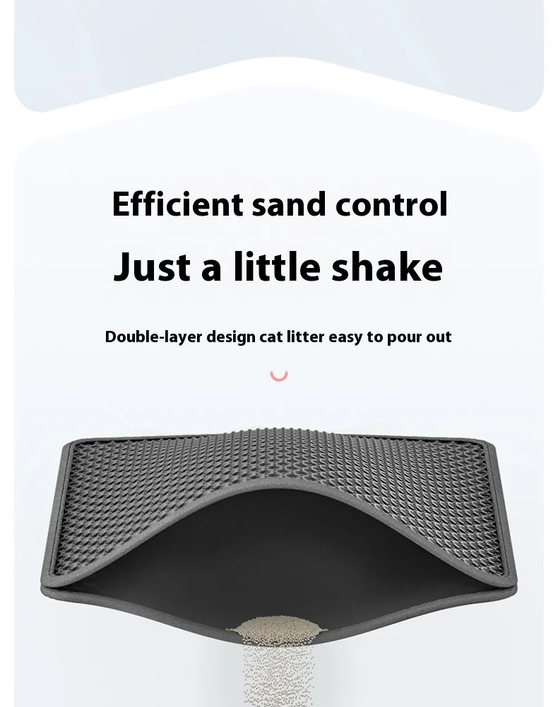 Large Cat Litter Mat Waterproof Double Layer Non Slip Litter Box Tray Pad Washable Durable Pet Toilet Training Mat
