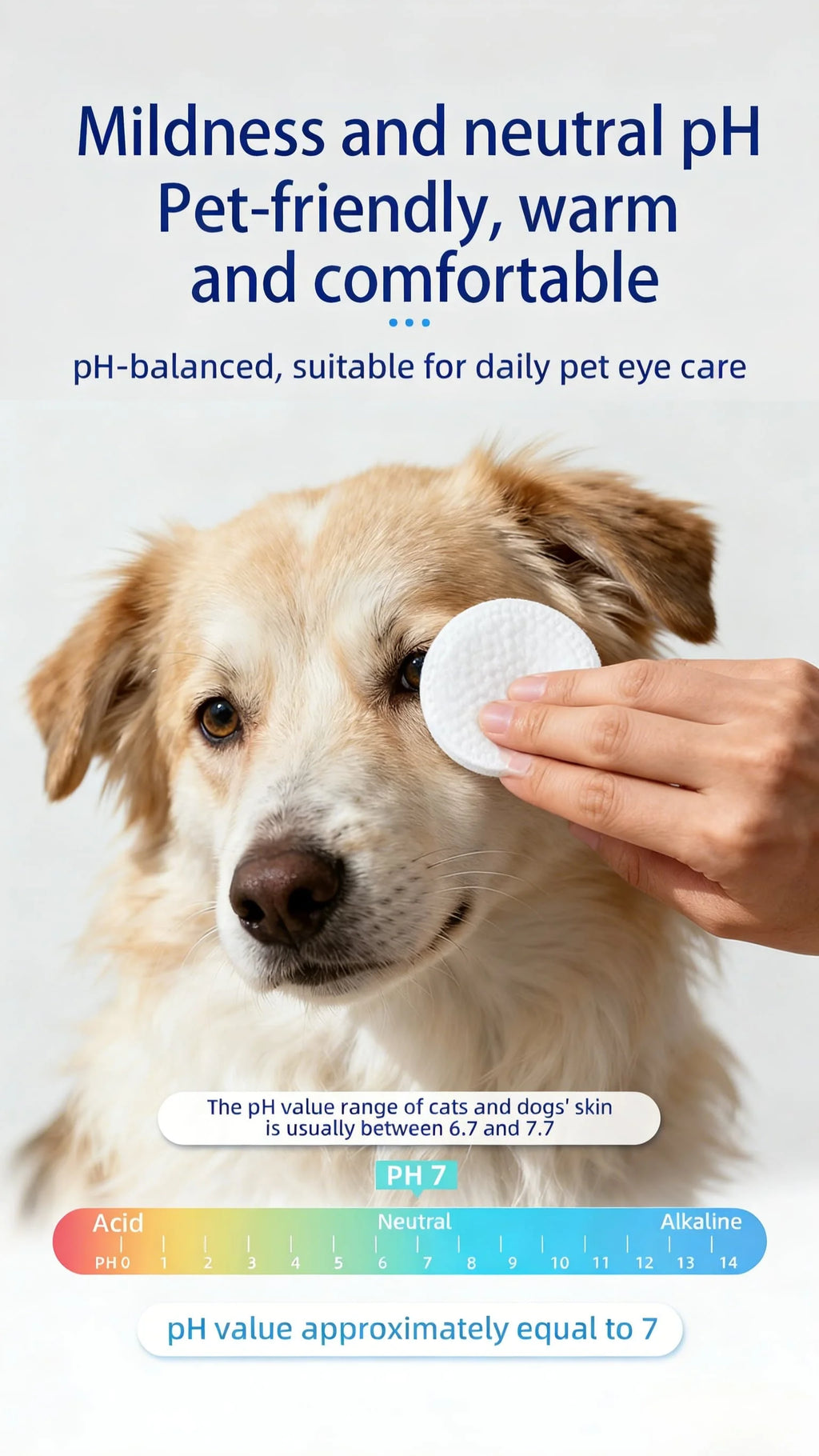 OVE PET PROSPER Pet Eye & Ear Wipes for Dogs and Cats, 200 Count, Alcohol-Free pH Balanced Grooming Wipes with Vitamin B5, Gentle Tear Stain, Eye Crust & Outer Ear Cleaner