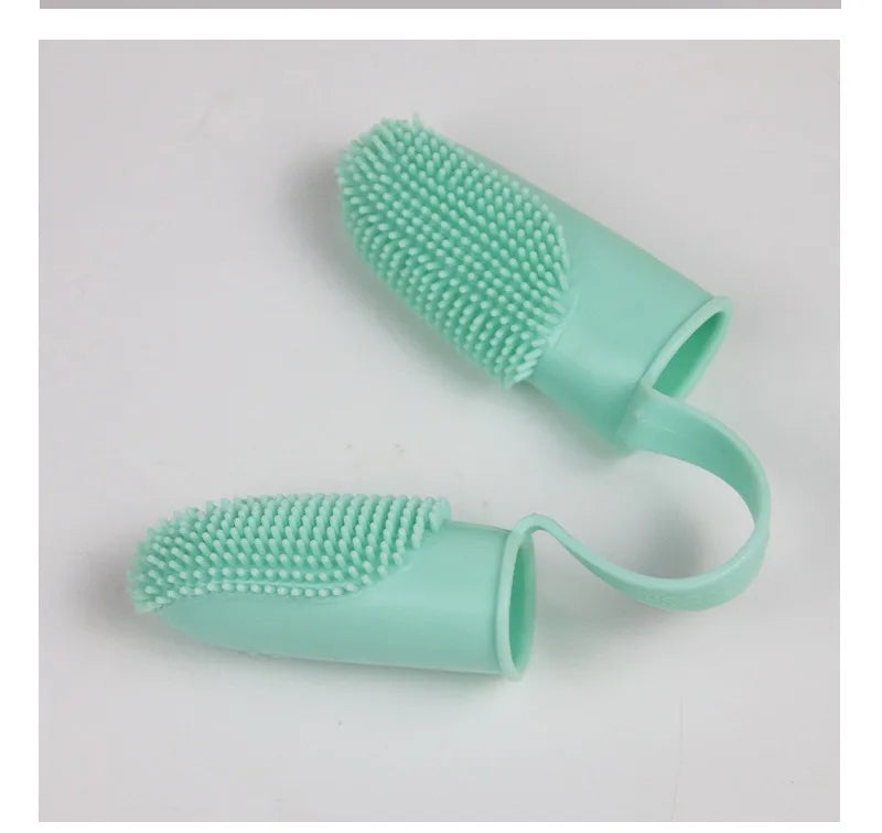 Dual Finger Pet Toothbrush — Soft Bristle Oral Cleaner for Dogs & Cats