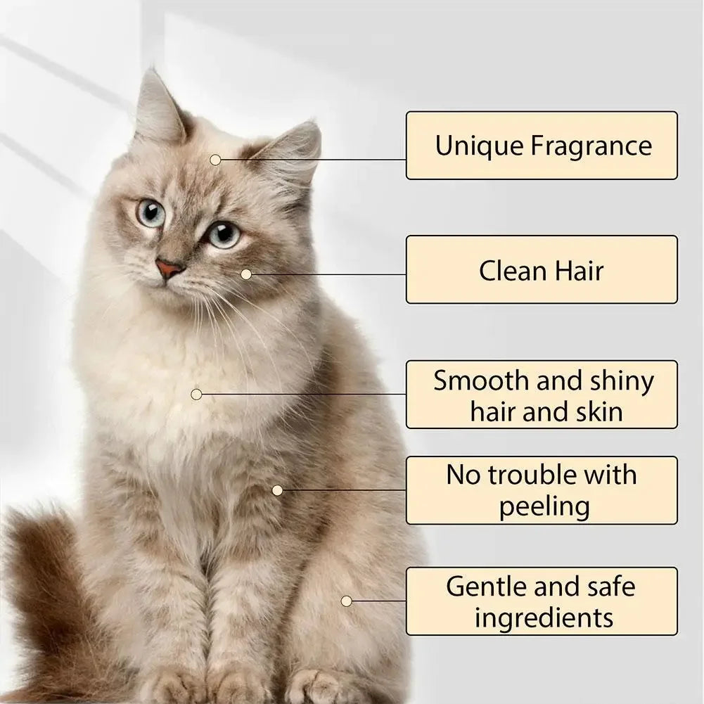 Pet Shampoo Softening & Odor-Removing Shower Gel for Cats & Dogs