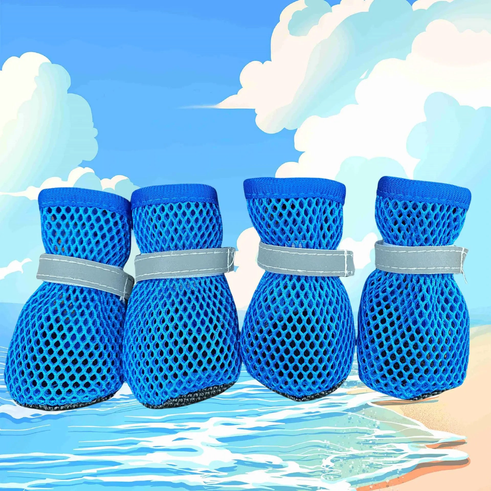 Non-slip, breathable and wear-resistant dog shoes, soft sole anti-slip off pet dog boots, durable paw protective covers