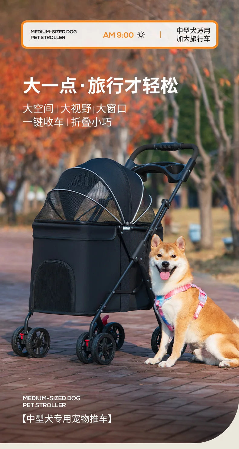 Lightweight Foldable Pet Stroller